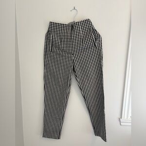Zara Black & White Gingham Pants